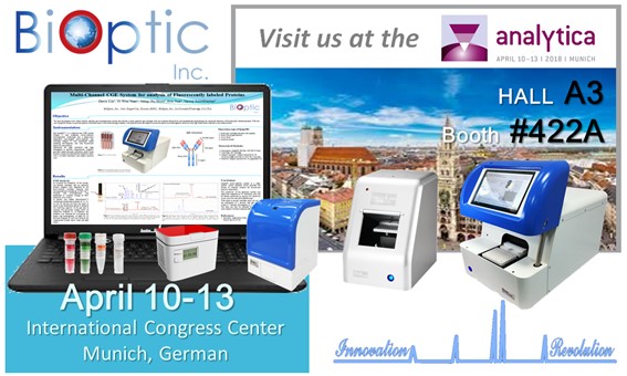 Bioptic Inc. will attend analytica 2018 in Munich, German